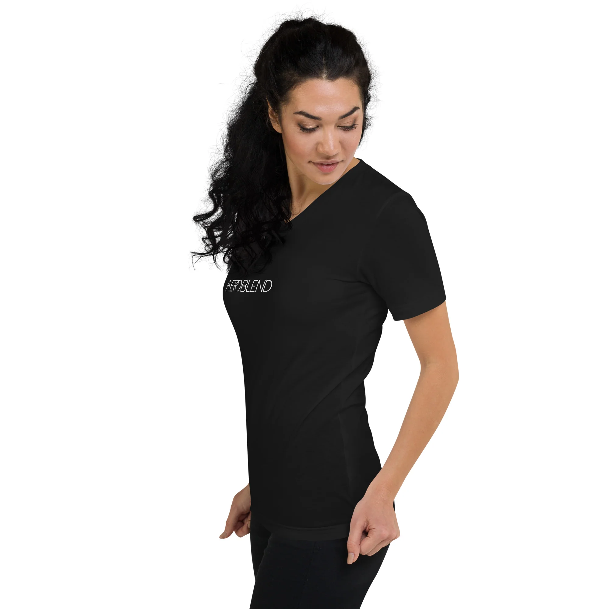 Aeroblend Signature V-Neck Tee | Black - Image 4