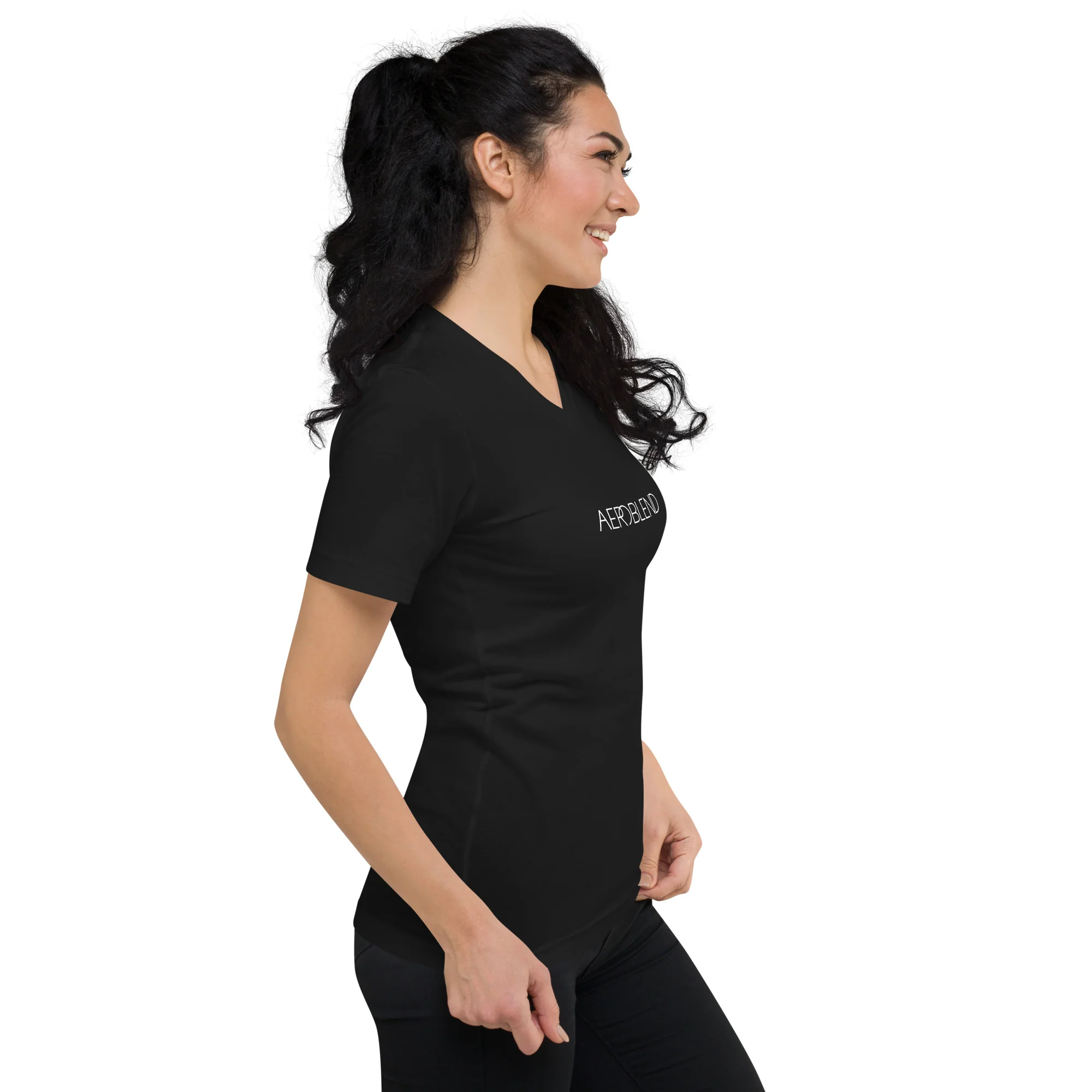 Aeroblend Signature V-Neck Tee | Black - Image 5